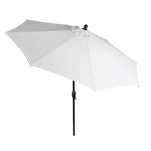 Better Homes & Gardens 9-foot Outdoor Market Patio Umbrella, White with Ticking Stripe - Walmart.... | Walmart (US)