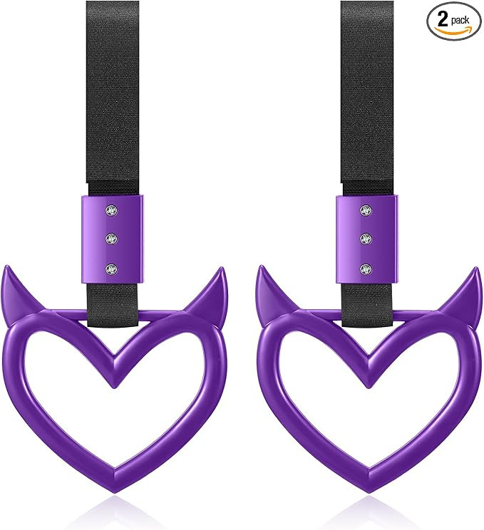 Fabbay 2 Pieces Heart Handle Keychains Car Accessory Heart Hand Strap Drift Charm for Car Interio... | Amazon (US)