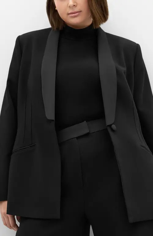 City Chic Alece Tuxedo Jacket in Black at Nordstrom | Nordstrom
