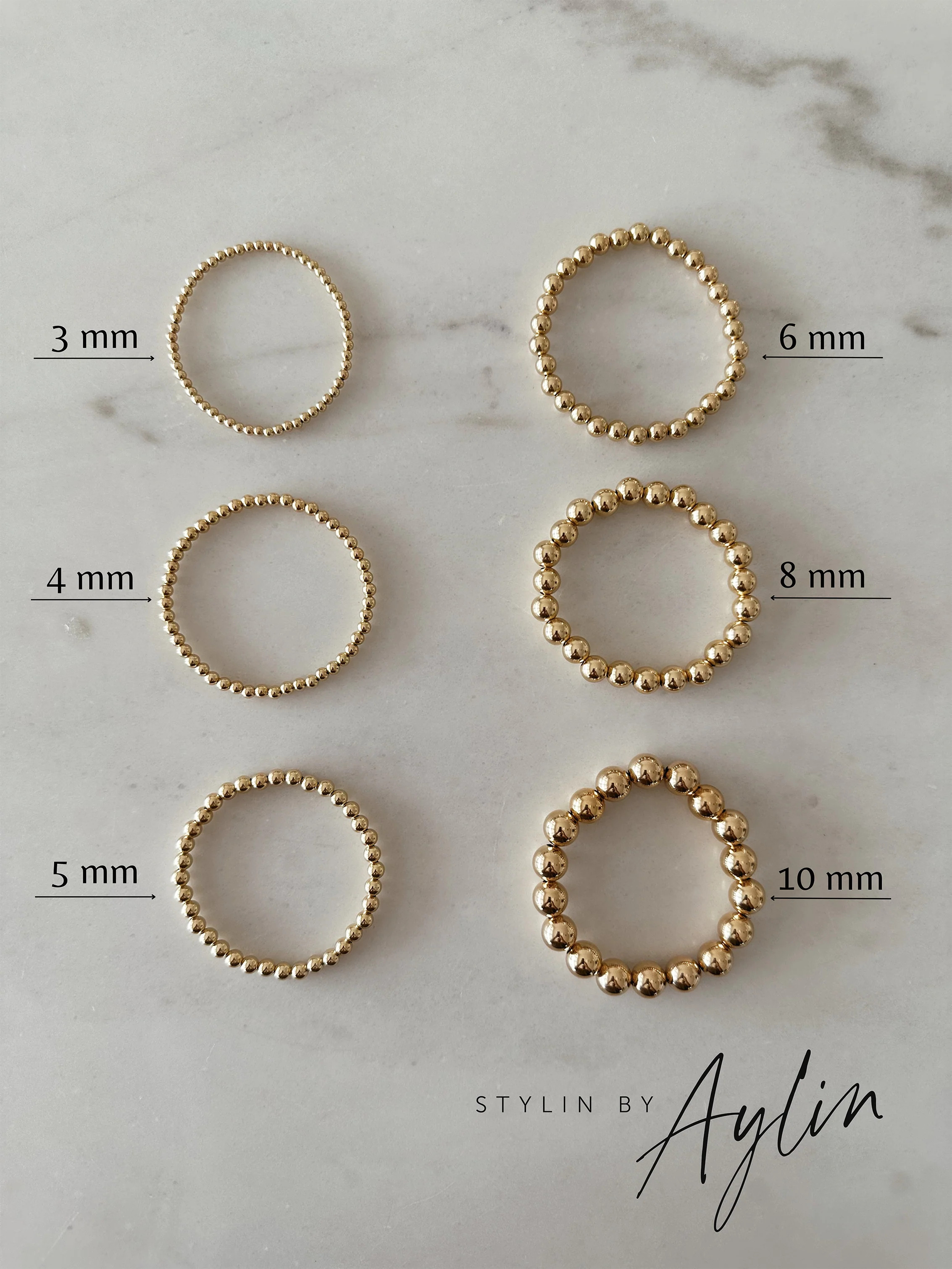 BEADED BRACELETS - GOLD | Stylin by Aylin