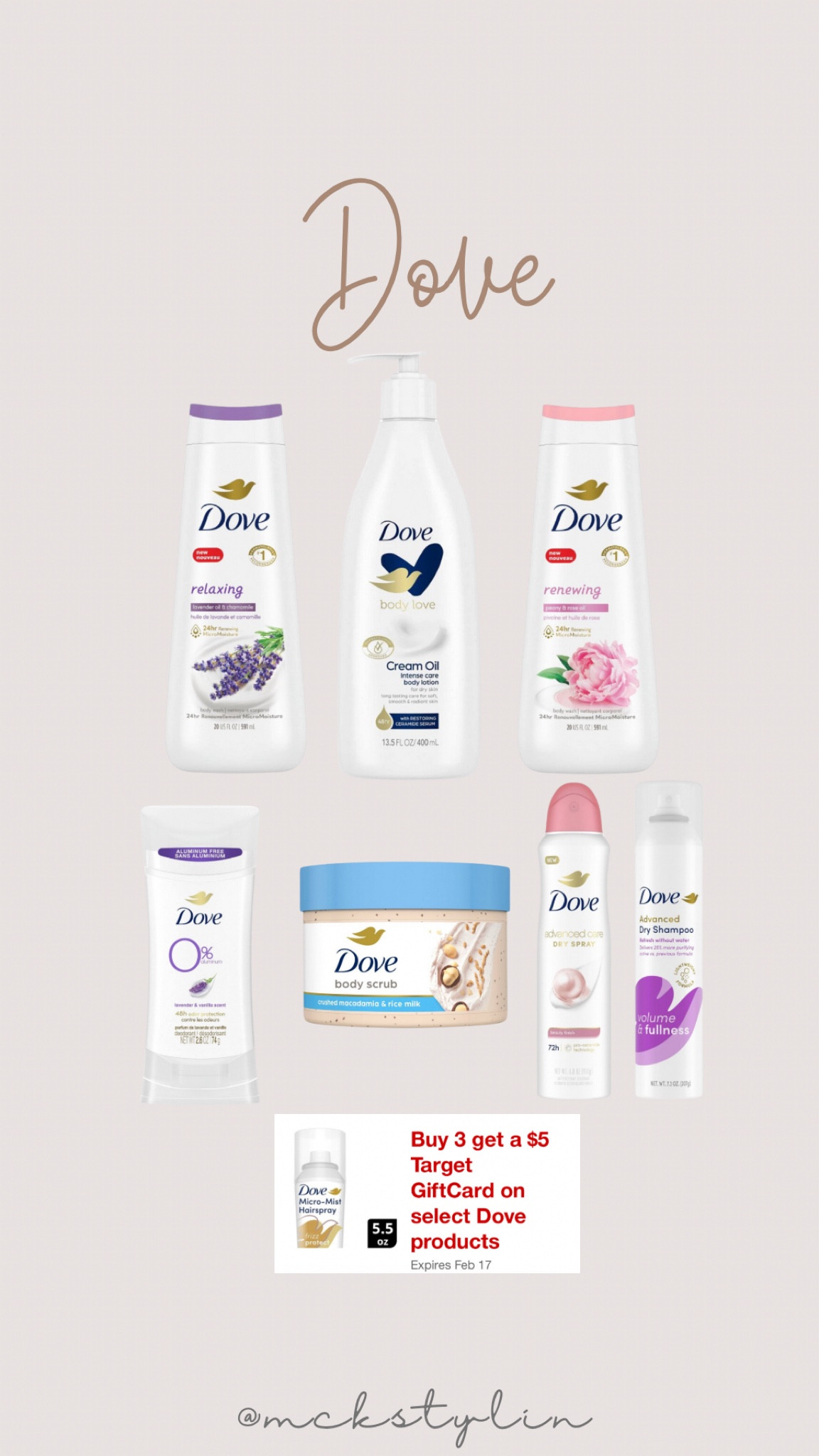 Dove products- buy 3 get $5 target gift card. Peony & rose oil is my fav body wash & I love the aluminum free deodorant. The body scrub is a MUST for prepping the skin for fake tans

#LTKbeauty #LTKfindsunder50 #LTKsalealert