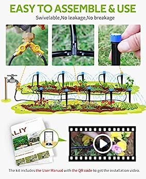 Amazon.com : HIRALIY 98ft Drip Irrigation Kit for Garden Watering System for Plant, Drip System f... | Amazon (US)