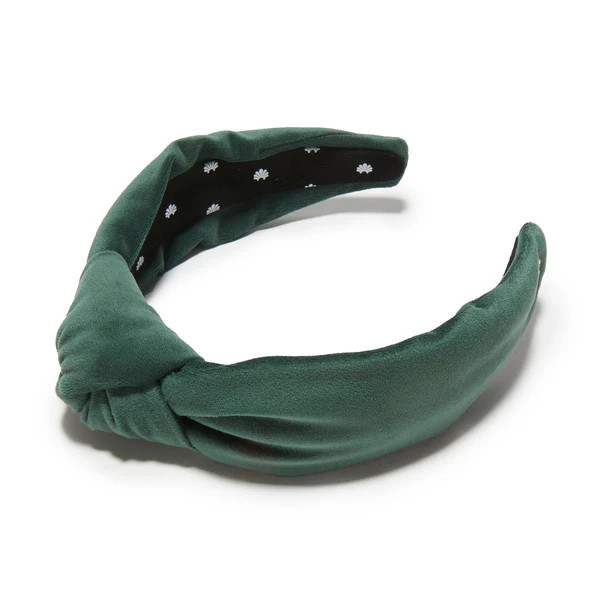 FOREST GREEN VELVET KNOTTED HEADBAND | LELE SADOUGHI