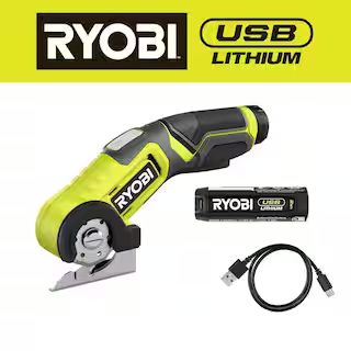 RYOBI USB Lithium Power Cutter Kit with 2.0 Ah USB Lithium Battery and Charging Cable FVC51K - Th... | The Home Depot