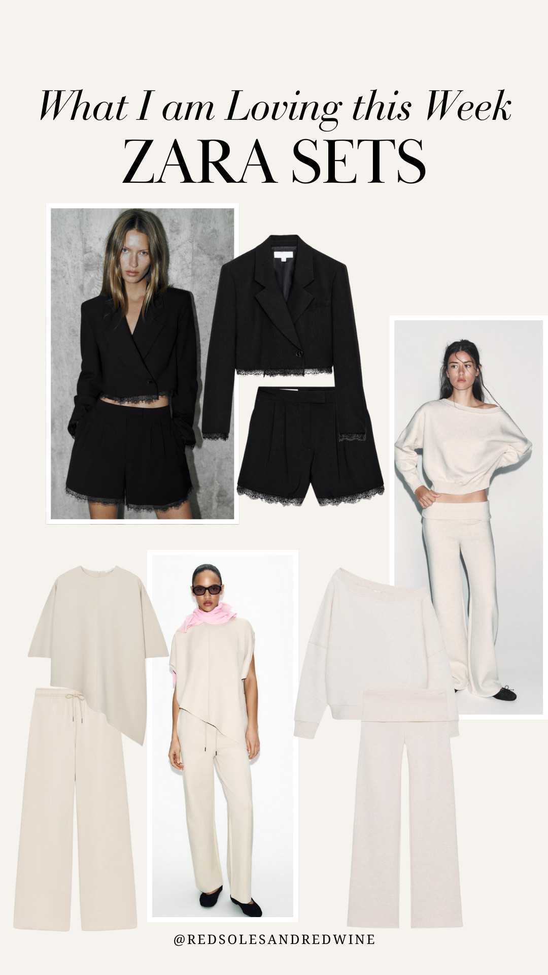 What I am loving this week from Zara! Zara matching sets, lounge sets, blazer set 

 