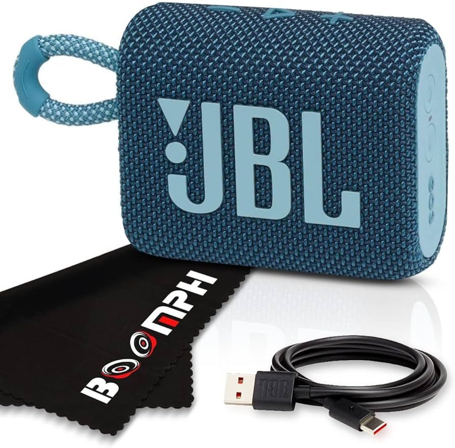 Boomph On-The-Go Kit: JBL Go 3 Portable Bluetooth Wireless Speaker, IP67 Waterproof and Dustproof Bu | Amazon (US)
