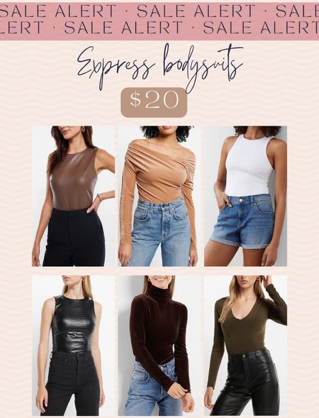EXPRESS bodysuits are only $20 today! Normally they are $70-$40. Asymmetric velvet and croc faux leather are currently in my cart

#LTKunder100 #LTKunder50 #LTKsalealert