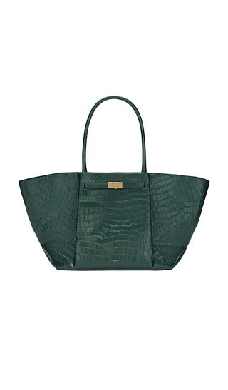 New York Tote in Forest Green Croc Effect | Revolve Clothing (Global)