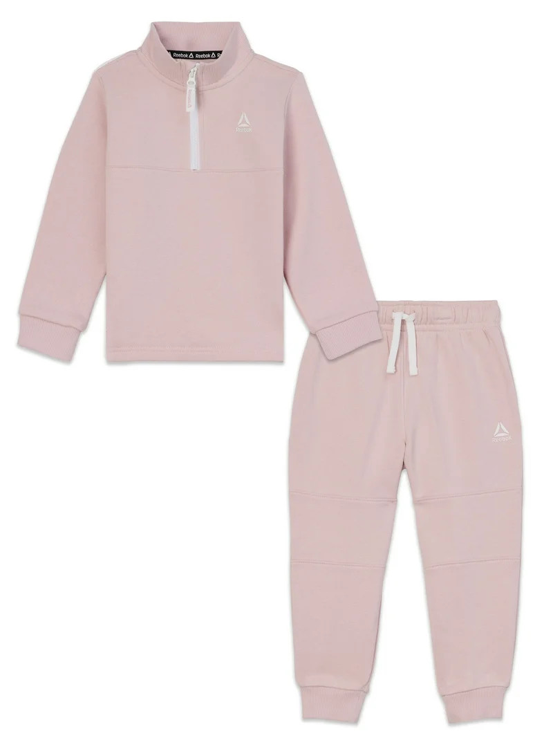 Reebok Toddler Unisex Half Zip Pullover and Jogger Set, 2 Piece, Sizes 12M-5T | Walmart (US)