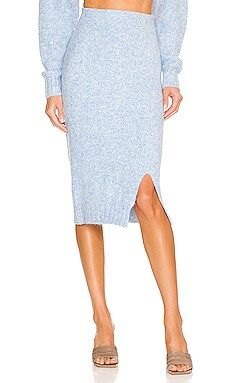 SNDYS Late Lunch Knit Skirt in Blue from Revolve.com | Revolve Clothing (Global)