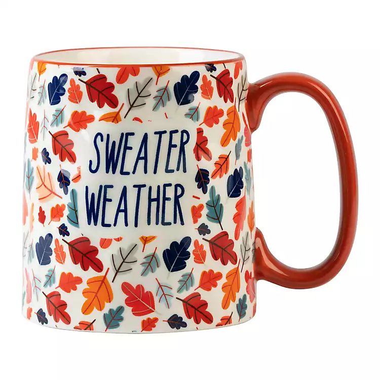 Sweater Weather Fall Leaf Mugs, Set of 4 | Kirkland's Home