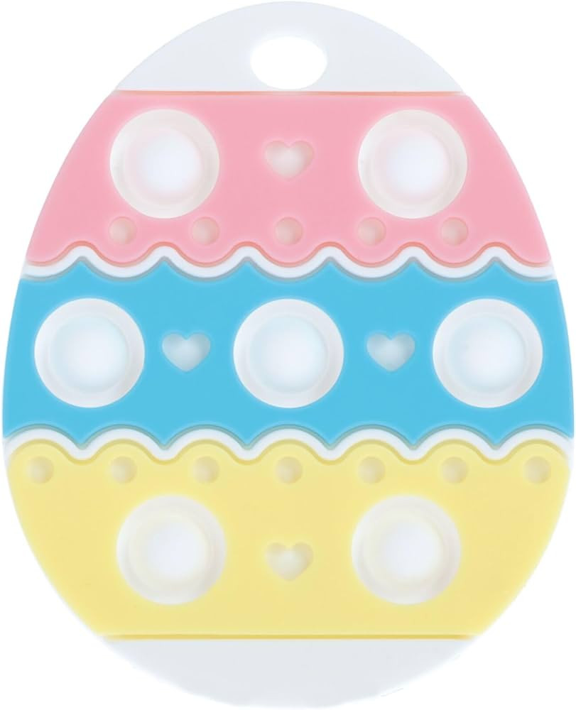 Nuby Easter Egg Popper Teether – Soft Silicone Teething Toy for Babies, 3+ Months, Sensory Pop ... | Amazon (US)