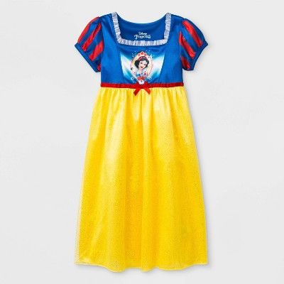 Toddler Girls' Disney Princess Snow White Fantasy NightGown - Blue/Yellow | Target