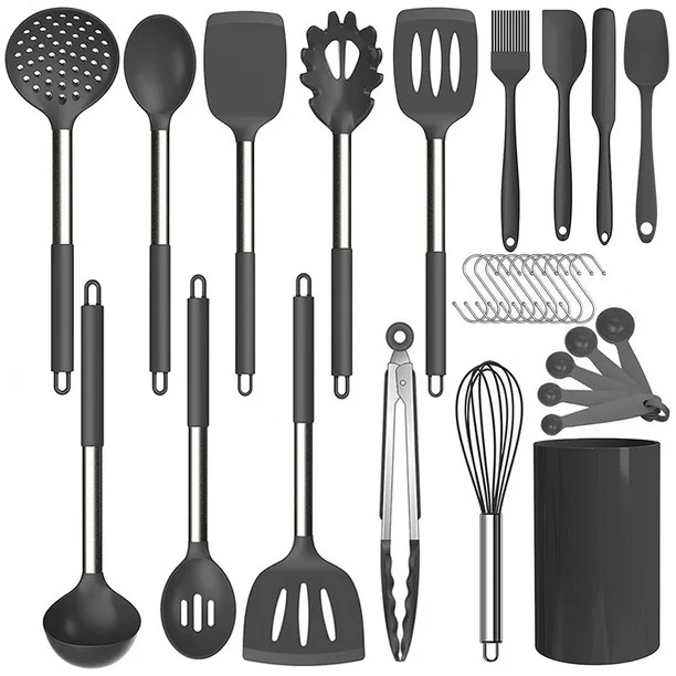 30 Pcs Silicone Cooking Utensil Set, Kitchen Utensils Cooking Utensils Set, Food Grade Silicone S... | Walmart (US)