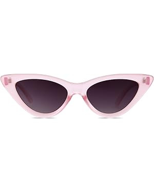 SOJOS Retro Vintage Narrow Cat Eye Sunglasses for Women Clout Goggles Plastic Frame Cardi SJ2044 | Amazon (US)