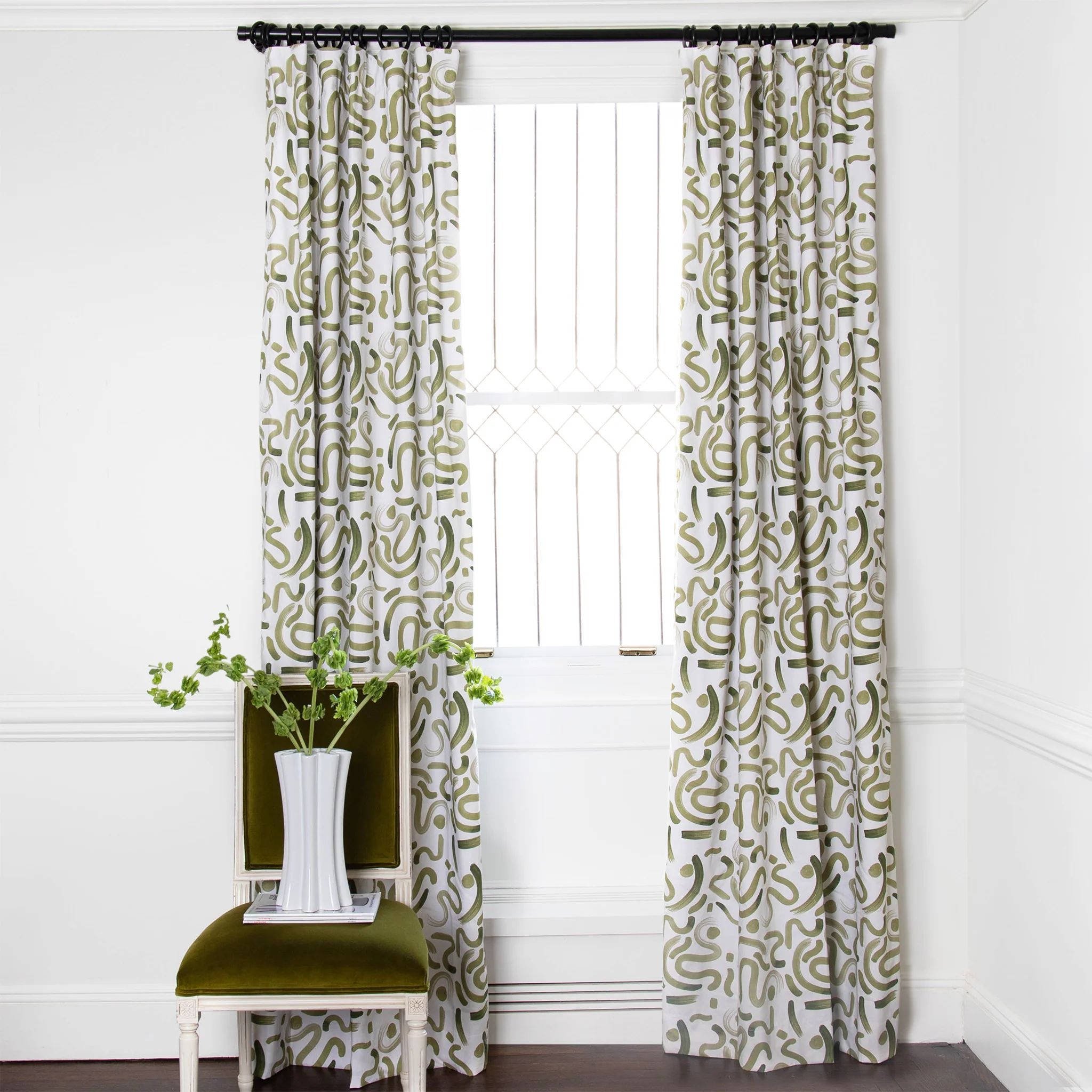 Hockney Moss
                Custom Curtain | Pepper