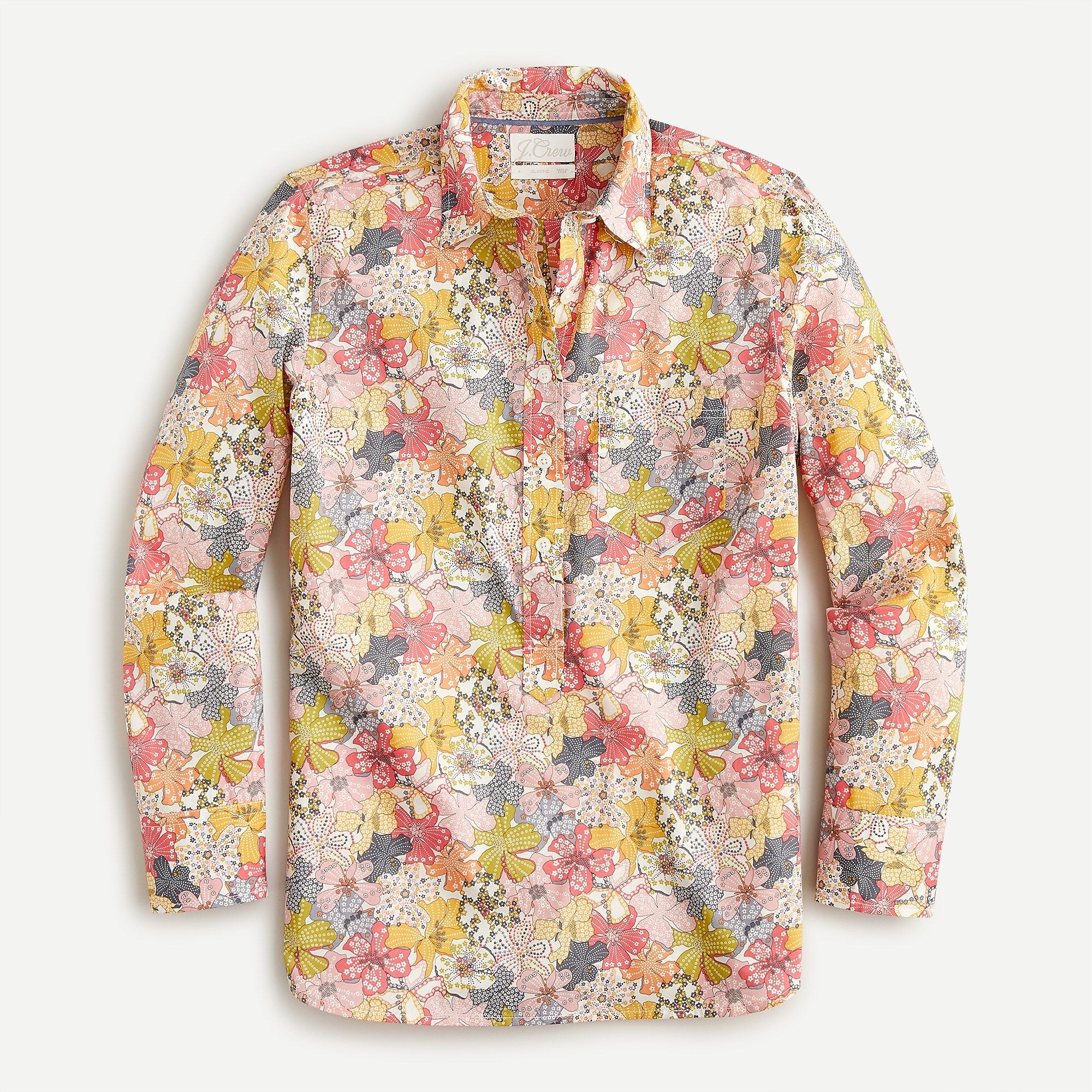 Classic-fit popover shirt in Liberty® Mauvey floral | J.Crew US