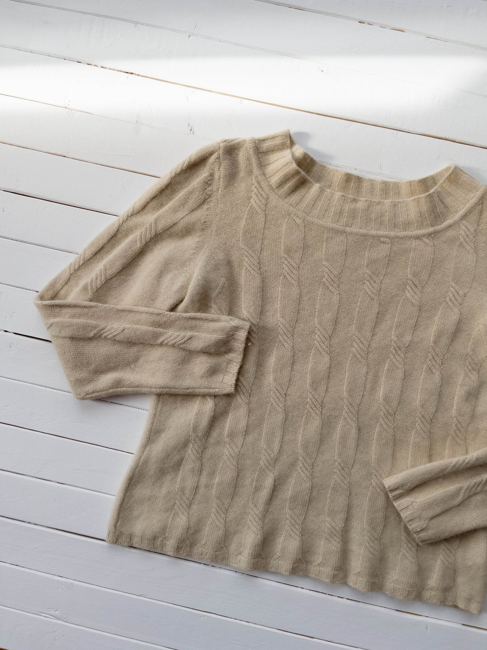 white wool sweater 90s vintage cream angora cable knit sweater | Etsy (US)