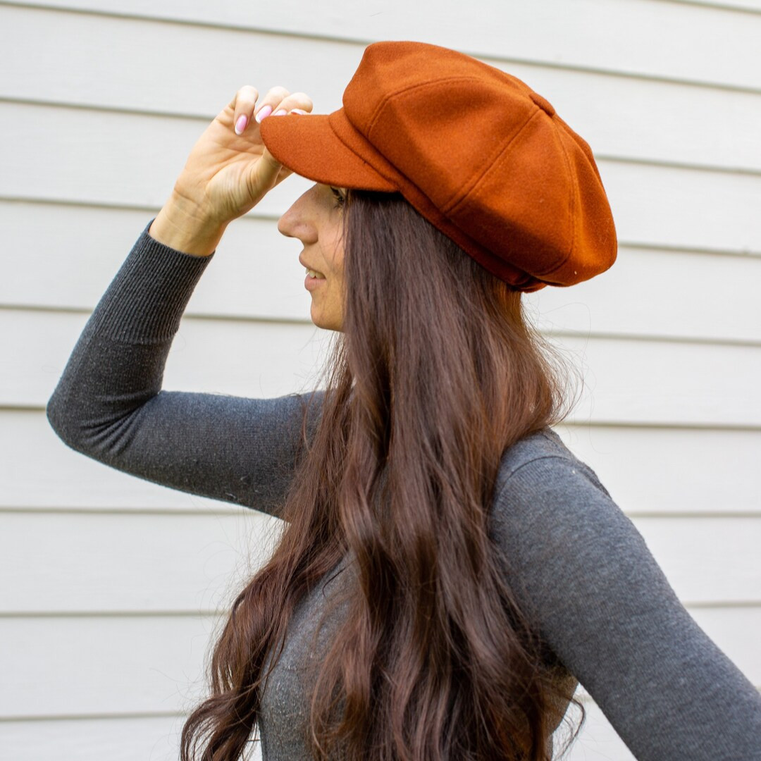 Classic Girls Newsboy Hat Flat Beret 8 Panel Warm Soft & Cozy - Etsy | Etsy (US)