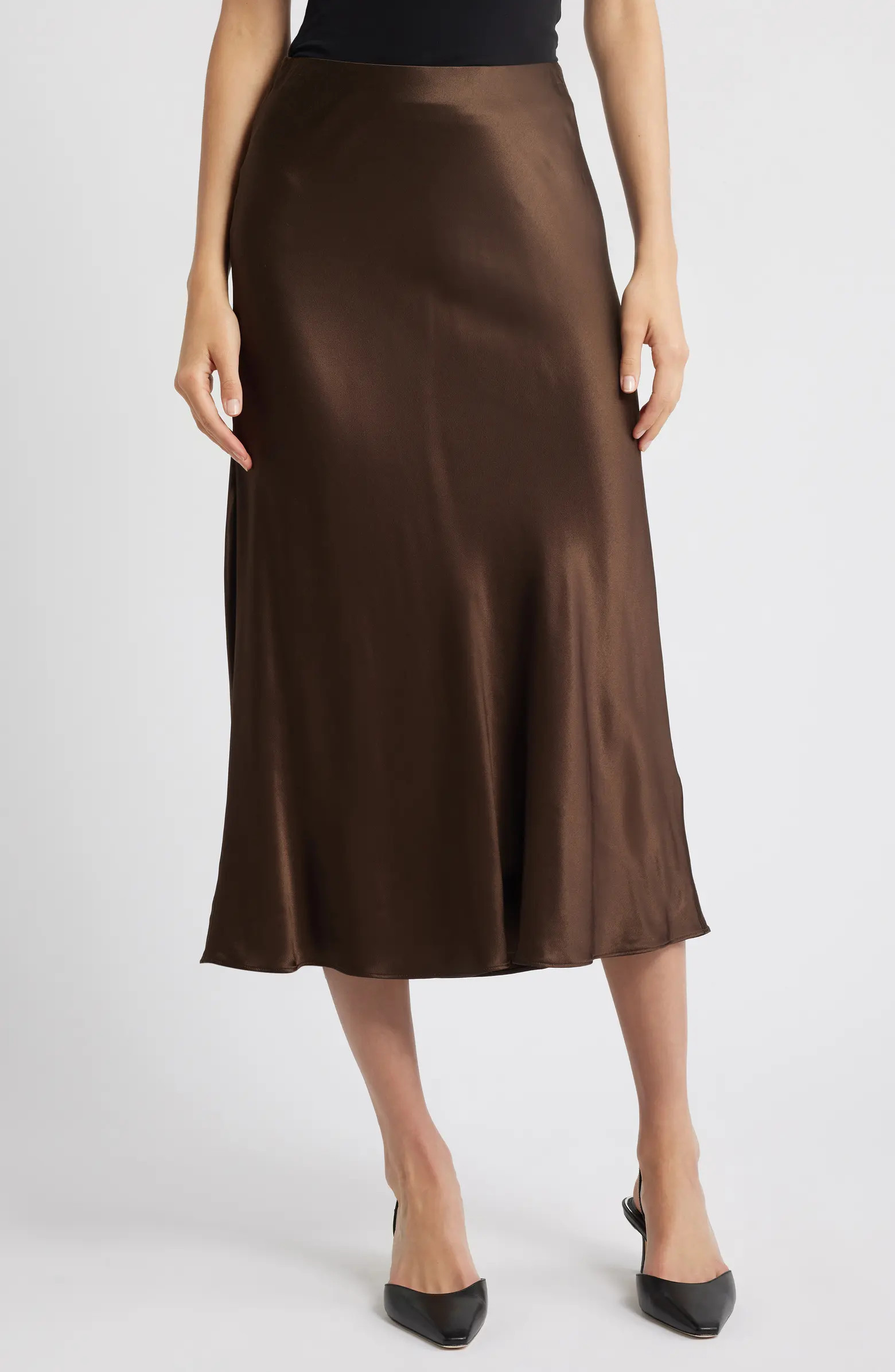Rails Anya Satin Midi Skirt | Nordstrom | Nordstrom