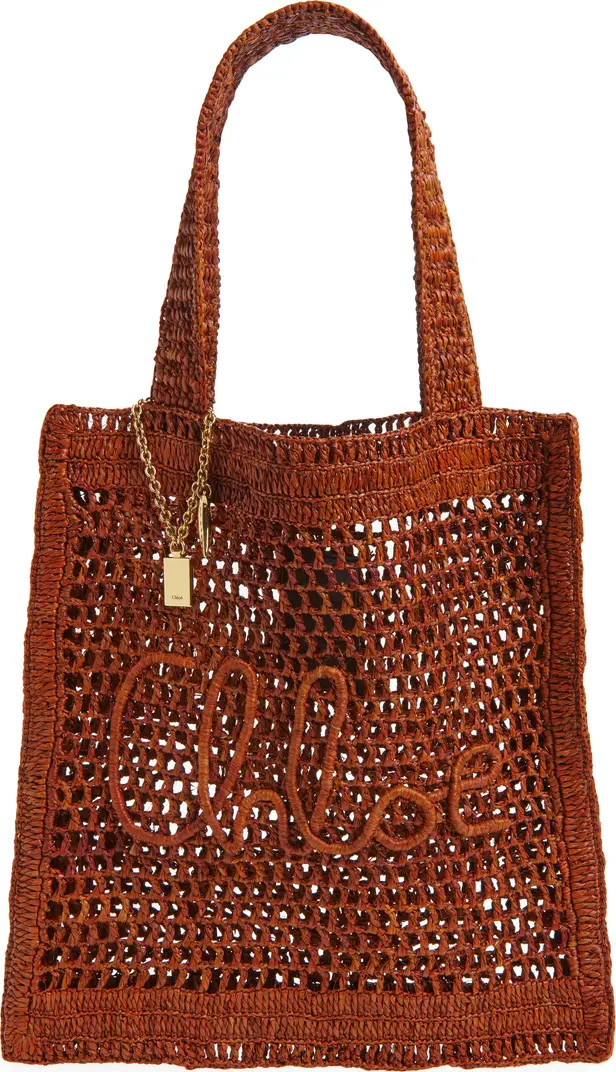 Summer Banana Crochet Raffia Tote Bag | Nordstrom