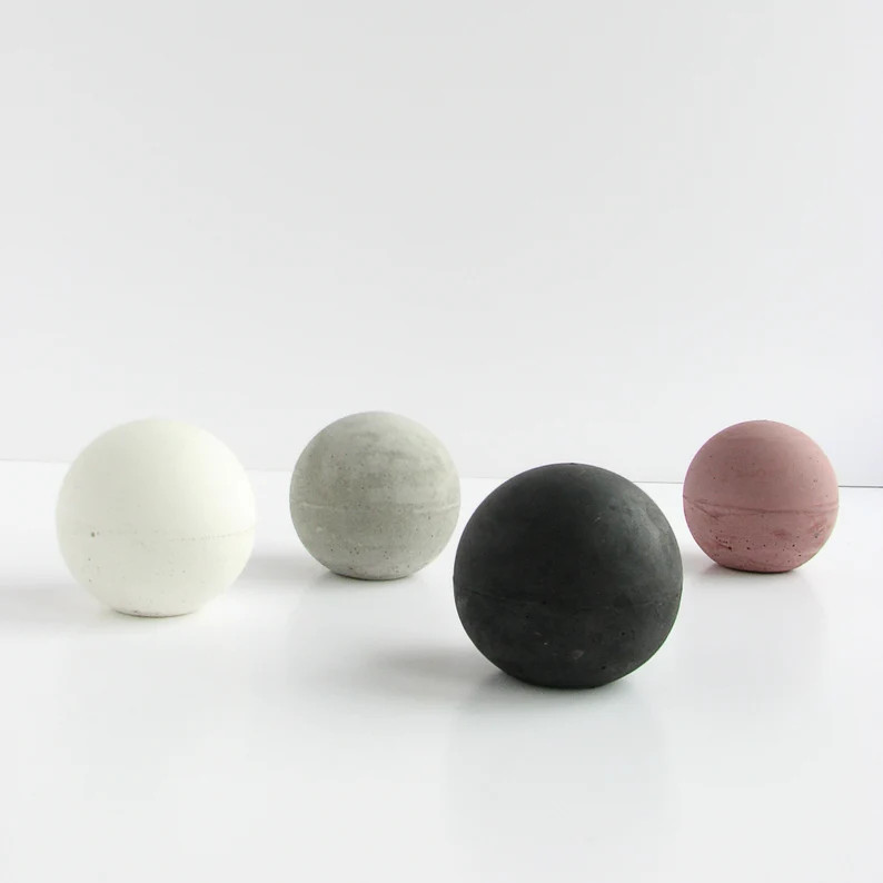 Concrete Paper Weight Sphere Letter Press Geometric | Etsy | Etsy (US)