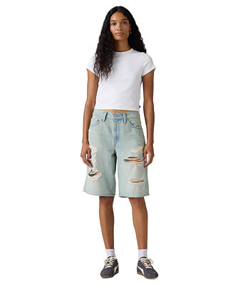 Women's Mid-Rise Baggy Shorts | Macy's