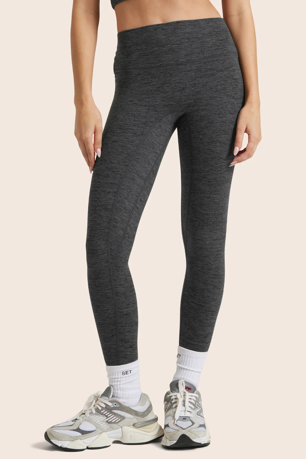 FORMCLOUD® CLOUD MID-RISE LEGGINGS - PEPPER HEATHER GREY | SET Active