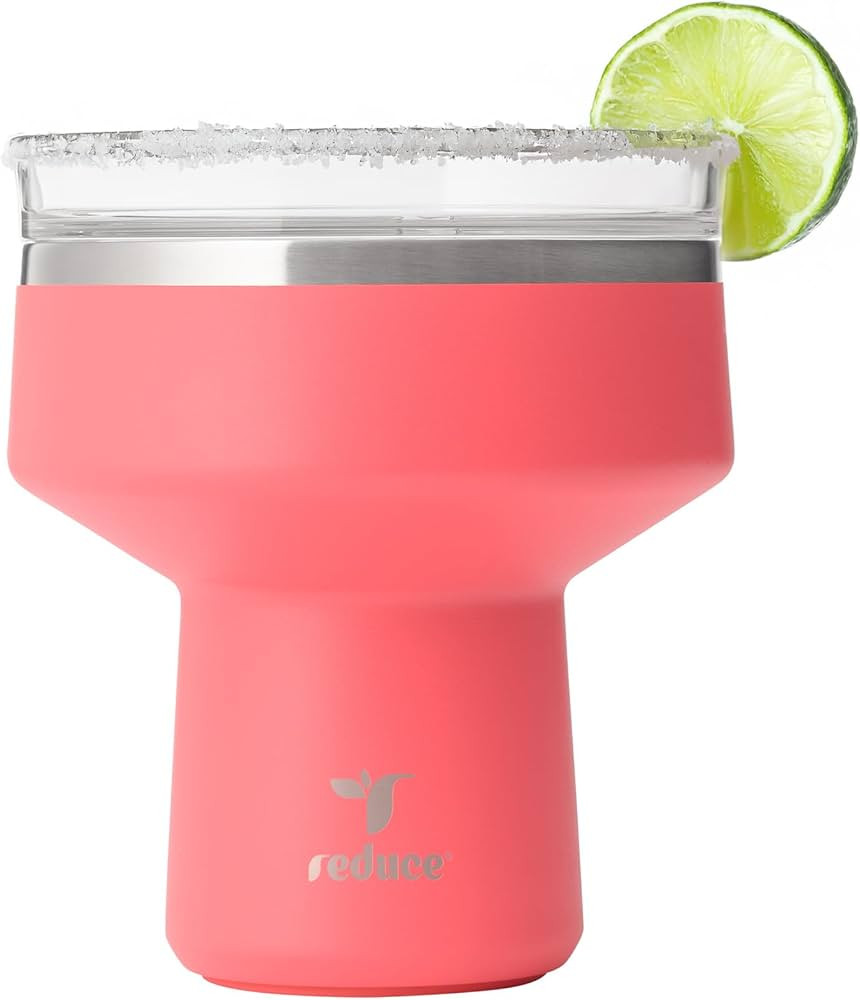 REDUCE Saltini 16 oz Cocktail Tumbler - Insulated Margarita Tumbler with Lid - Keeps Drinks Cold ... | Amazon (US)