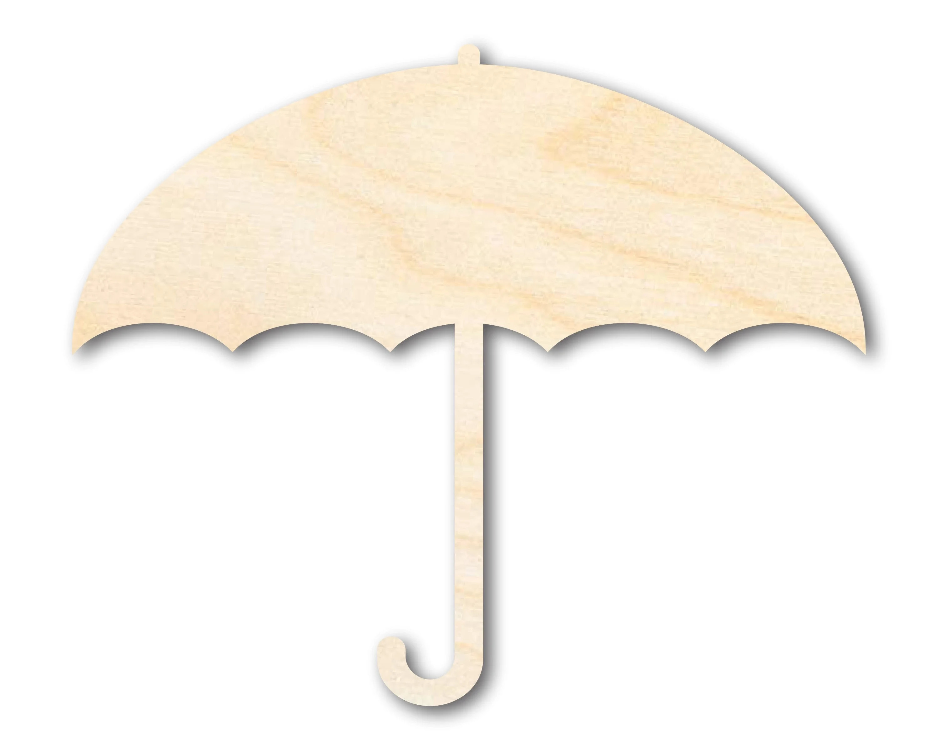 Unfinished Wood Umbrella Shape | Spring Rain | DIY Craft Cutout | up to 46" 5" / 1/8" | Walmart (US)