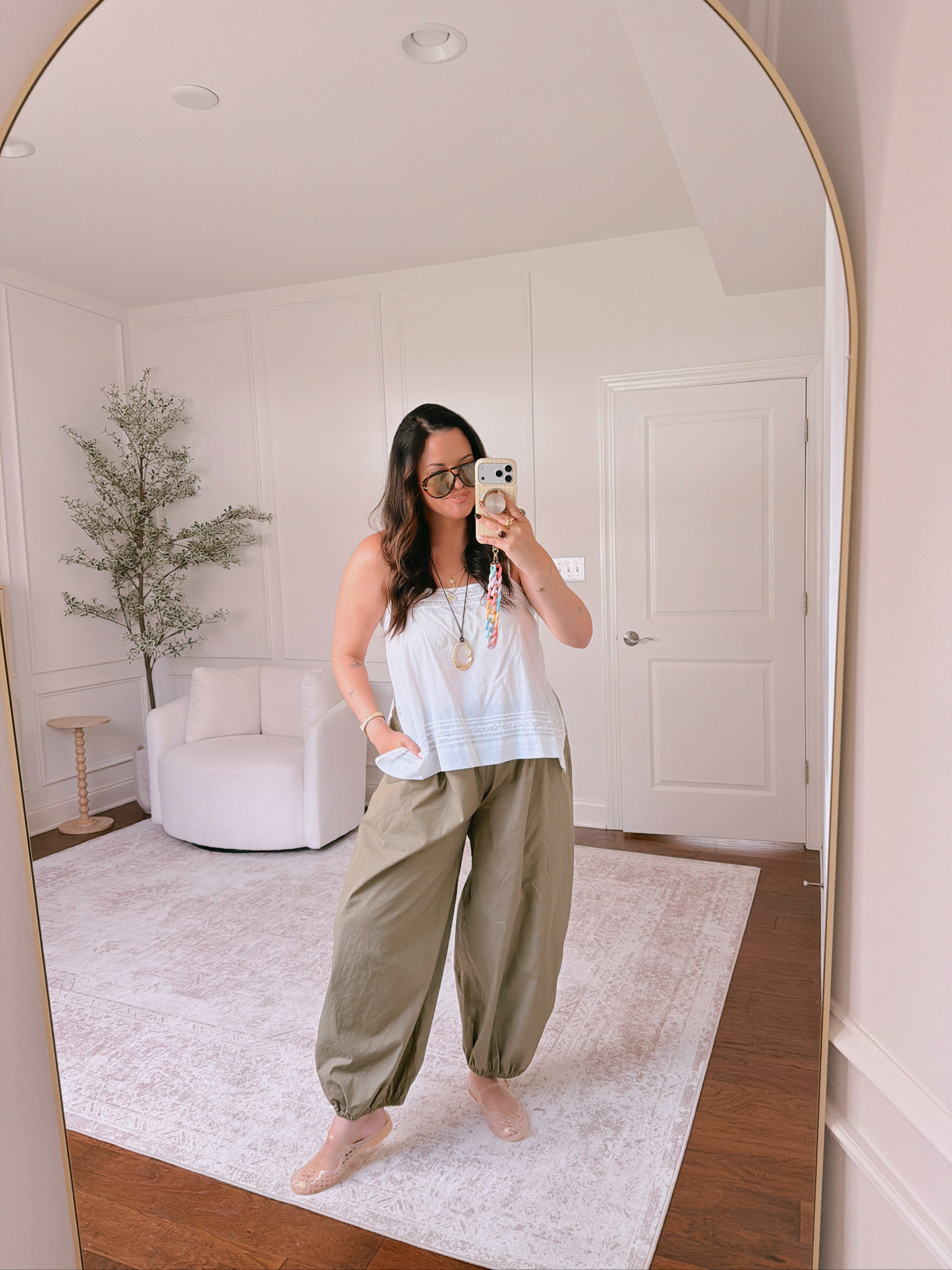 wearing a L in both pieces 

 #LTKSeasonal #LTKMidsize