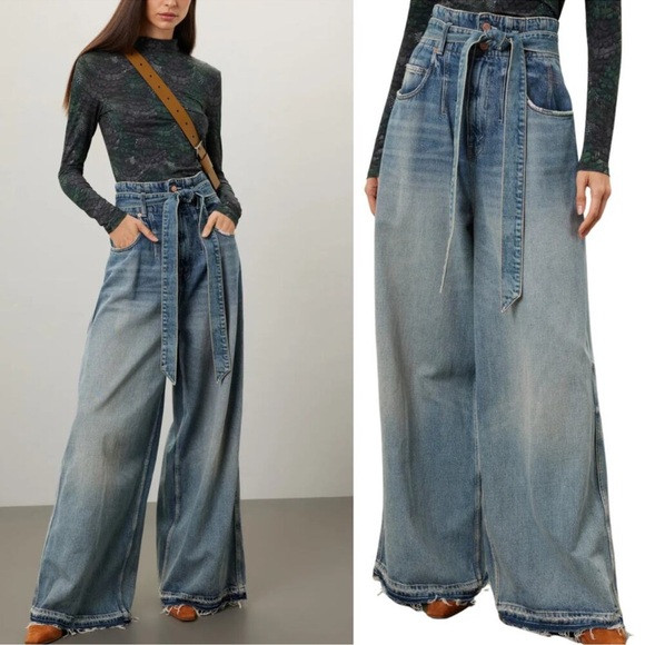 Scotch & Soda Wide Leg Jeans Size 26 Belted EUC | Poshmark