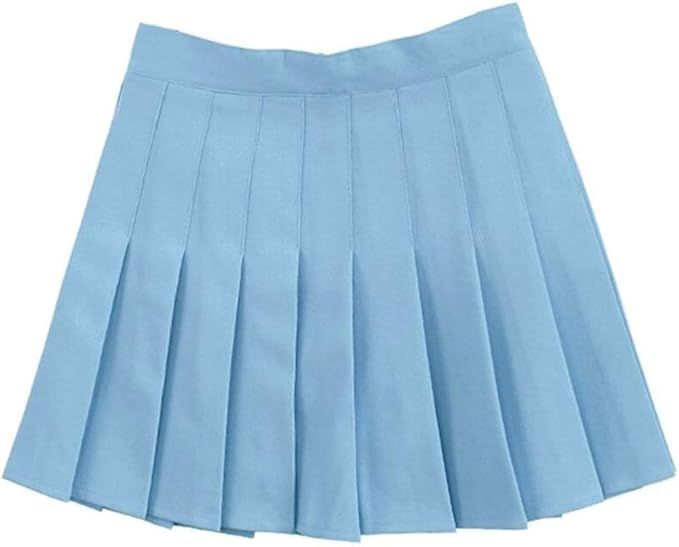 Golden service Women School Uniforms Plaid Pleated Costume Mini Skirt | Amazon (US)