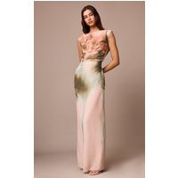 Dusty Pink Printed Floral Chiffon Ruched Sleeveless Maxi Dress | PrettyLittleThing US