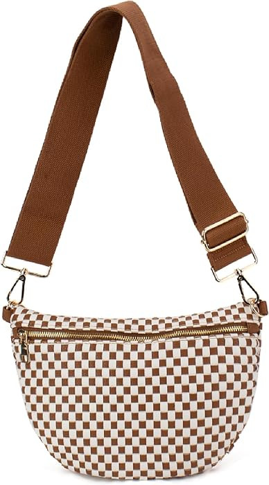 Fiona Woven Crossbody Bag | Bum Bag | Belt Bag with Adjustable Strap | Amazon (US)
