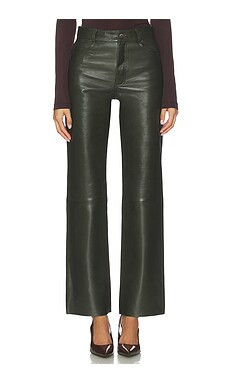 LAMARQUE Shannon Pant in Dark Olive from Revolve.com | Revolve Clothing (Global)