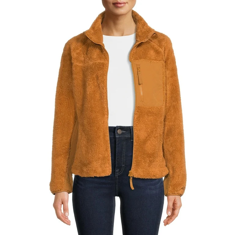 Time and Tru Women's and Women's Plus Bonded Fleece Jacket | Walmart (US)