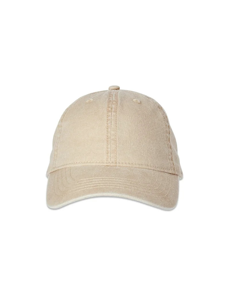 Time and Tru Women's Washed Cotton Twill Baseball Hat, Fruit Khaki | Walmart (US)