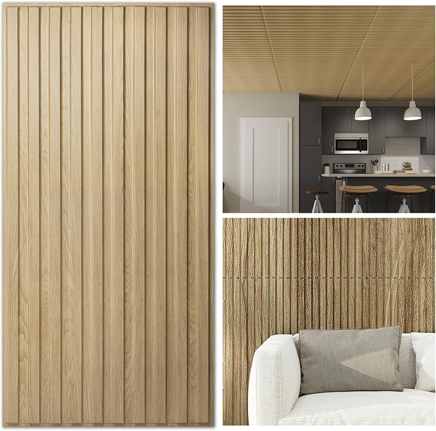 Art3d 12 Pack 2ft x 4ft Drop Ceiling Tiles in Walnut, Slat Design 3D Wall Panels for Interior Wal... | Amazon (US)
