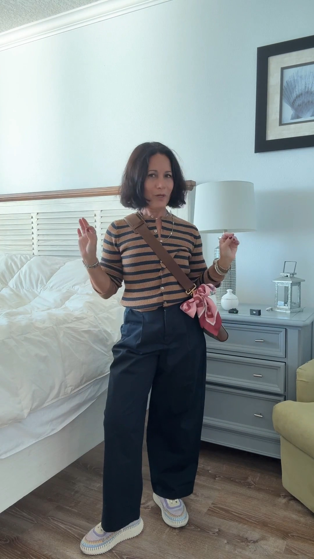 Stripes sweater great price and super soft wearing it with blue pants great to work or a casual outfit 

#LTKOver40 #LTKPetite #LTKStyleTip