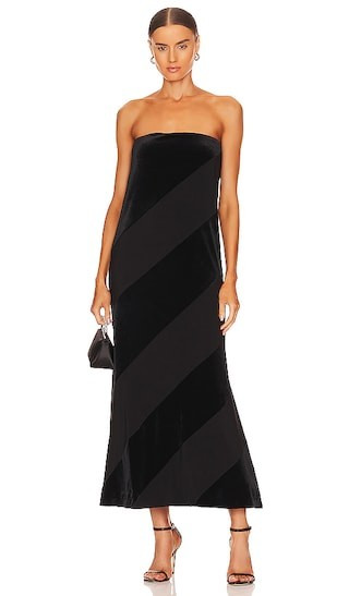 Norma Kamali Spiral Strapless Dress in Black. - size XXS | Revolve Clothing (Global)