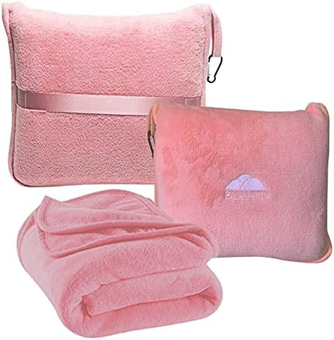 Amazon.com: BlueHills Premium Soft Travel Blanket Pillow Airplane Blanket in Soft Bag case with H... | Amazon (US)
