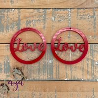 Love Earring Blanks, Read Description, Holiday Earrings, Diy Script, Acrylic Valentines | Etsy (US)