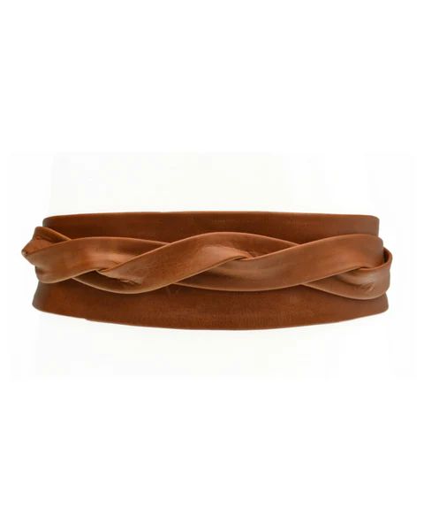 Wrap Leather Belt - Cognac | ADA Collection