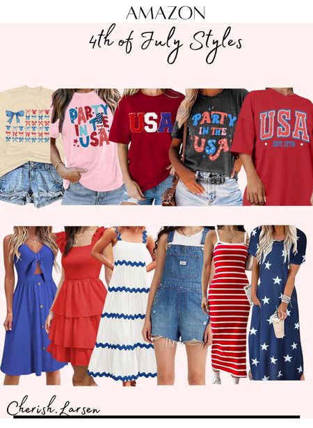 Amazon 4th of July styles! Linked some dresses, and graphic tee’s. 

#LTKFindsUnder100 #LTKFindsUnder50 #LTKSaleAlert