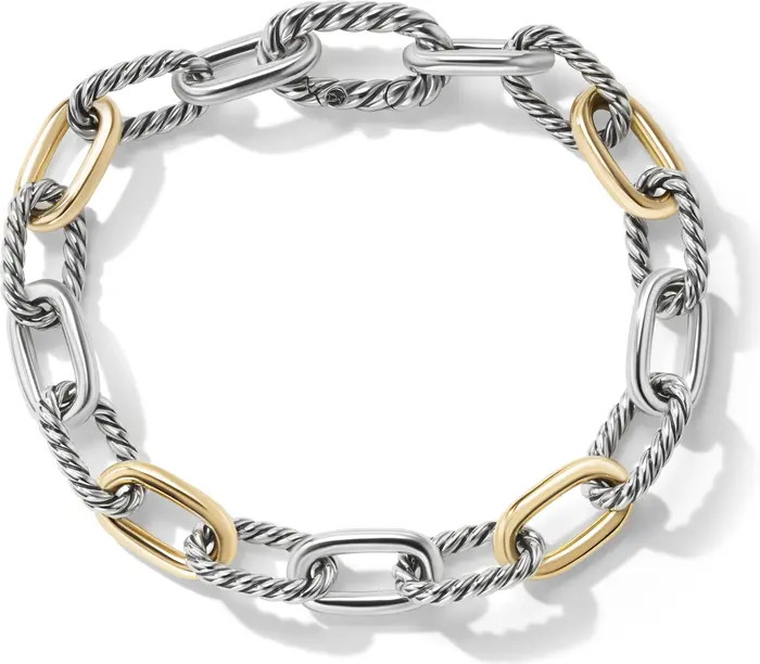 DY Madison® Sterling Silver & 18K Yellow Gold Chain Bracelet, 8.5mm | Nordstrom