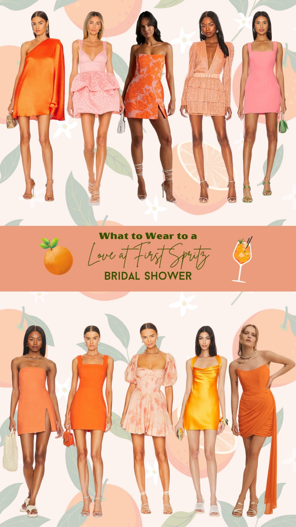 What to wear to an aperol spritz themed bridal shower or bachelorette party 
🍊🍾 #orangedress #letsgetspritzed #bridalshowerguestdresses

#LTKwedding #LTKSeasonal #LTKstyletip
