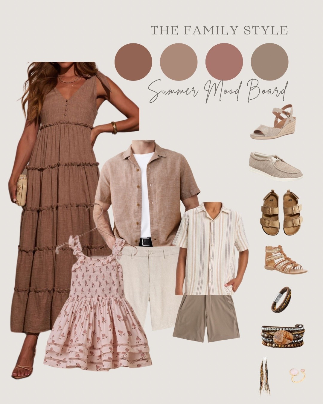 Loving this blend of brown tones with the pop of pink florals from sister and I always love pairing a good stripe and floral. 

#LTKSummerEdit #LTKFamily #LTKStyleTip