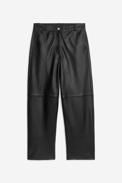 Relaxed Leather Trousers – Black – Women – ARKET GB | Arket UK