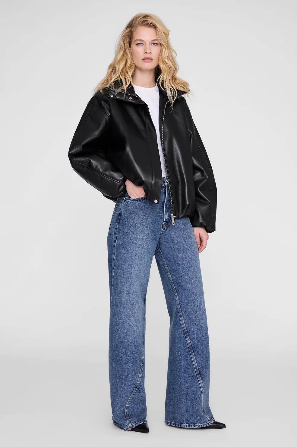 Cyrus Jacket - Black Recycled Leather | Anine Bing